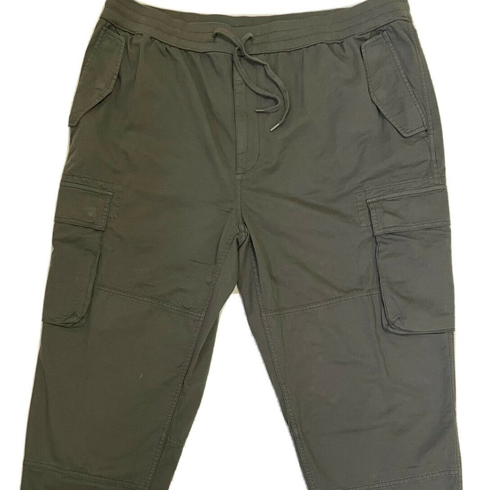 NEW POLO RALPH LAUREN CARGO PANTS CLASSIC FIT PULL ON ELASTIC WAIST GRAY